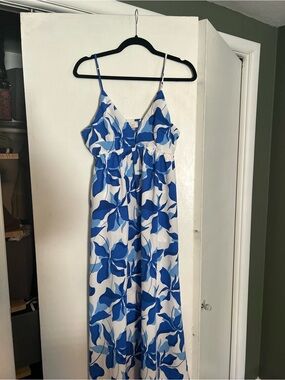 a new day Blue and White Swirl Maxi Dress